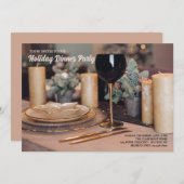 Dîner de vacances Invitation table (Devant / Derrière)