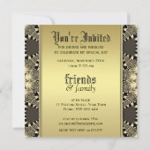 Dîner d'élégance dentelle médiévale Invitation (Dos)