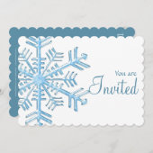 Dîner d'hiver sur les flocons de glace Invitation (Devant / Derrière)