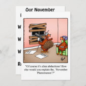 Dîner d'Humours de Thanksgiving Invitations (Devant / Derrière)