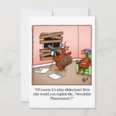 Dîner d'Humours de Thanksgiving Invitations (Devant)