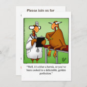 Dîner d'Humours de Thanksgiving Invitations (Devant / Derrière)