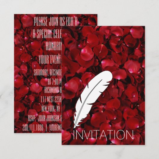 Dîner d'occasion spécial Invitation (Devant / Derrière)