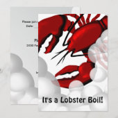 Dîner en ébullition de homard Invitation (Devant / Derrière)