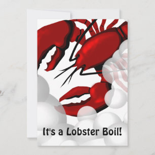 Dîner en ébullition de homard Invitation