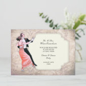 Dîner et soirée dansante Invitation Vintage (Debout devant)