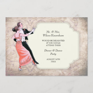 Dîner et soirée dansante Invitation Vintage