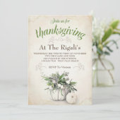 Dîner familial Thanksgiving Invitation (Debout devant)