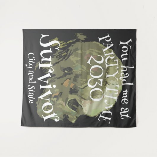 Diner Feestdag 2024 Cocktail Wijn Kaas Wandkleed (Voorkant (horizontaal))