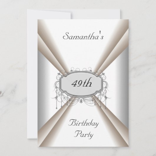 Diner Fête Anniversaire Invitation Ajouter vos dét (Devant)