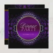 Dîner fêté Goth Tapestry Invitation (Devant / Derrière)