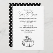 Dîner Fête Simple Élégante Invitation (Devant / Derrière)