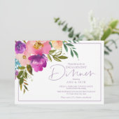 Dîner fiançailles Floral Invitation (Debout devant)