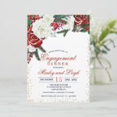 Dîner Fiançailles hiver Invitation (Debout devant)