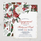 Dîner Fiançailles hiver Invitation (Devant / Derrière)