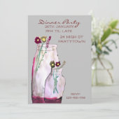 Dîner fleur sauvage Whimsical invitation (Debout devant)