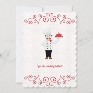 Dîner Formel Inspiré Par Le Chef Invitation Scallo