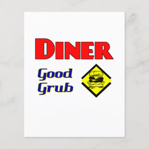 Diner Good Grub Hamburger Restaurant Art Flyer