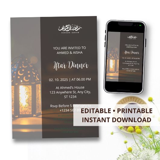 Dîner Iftar invitation mosquée ramadan