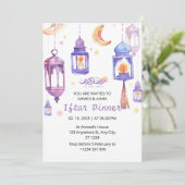 Dîner Iftar invitation ramadan aquarelle lenter (Debout devant)