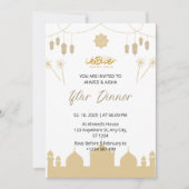 Dîner Iftar invitation ramadan avec lentern (Devant)