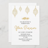 Dîner Iftar invitation ramadan avec lentern (Devant / Derrière)