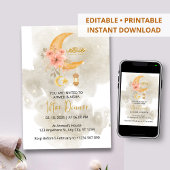 Dîner Iftar invitation ramadan blanc aquarelle