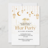 Dîner Iftar invitation ramadan lenterie et mosquée (Devant)