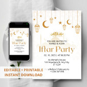 Dîner Iftar invitation ramadan lenterie et mosquée