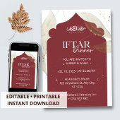 Dîner Iftar invitation ramadan mosquée brune