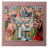 Diner in Bethanië (M 055) Tegeltje (Voorkant)