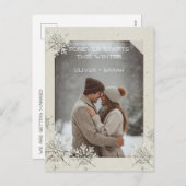 Dîner intime d'hiver mariage invitation carte post (Devant / Derrière)