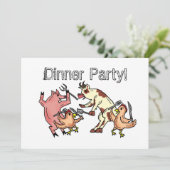 Dîner Invitation humour (Debout devant)