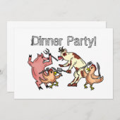 Dîner Invitation humour (Devant / Derrière)