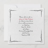 dîner invitation sur argenterie noire (Dos)