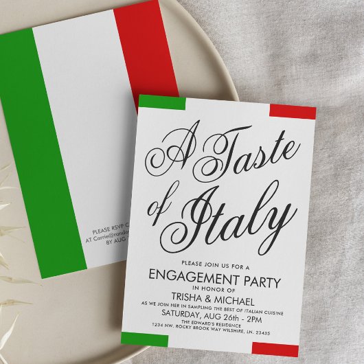 Dîner Italien À Thème | Invitation de la partie d'