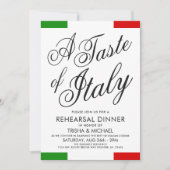 Dîner Italien À Thème | Invitation du dîner de rép (Devant)