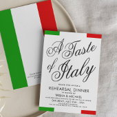 Dîner Italien À Thème | Invitation du dîner de rép