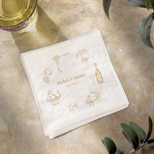 Dîner Italien Élégant | Or de Mariage