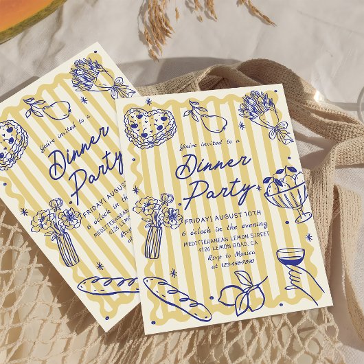 Dîner Italien La Dolce Vita Invitation Anniversair