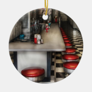 Diner - jaren '50 - De Ice Cream Parlor Keramisch Ornament