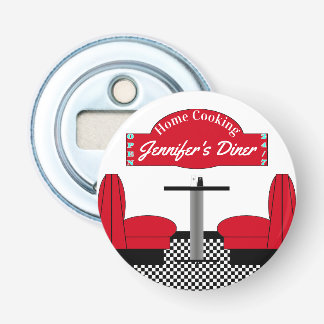 Diner Kitchen Restaurant Kitchen Grill Chef Baker Button Flesopener