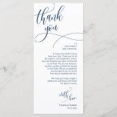 Dîner Lieu Cadre Merci, Carte Script moderne (Devant)