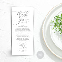 Dîner Lieu Cadre Merci, Carte Script moderne
