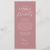 Diner Lieu Partir Merci Carte de calligraphie (Devant)