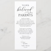 Diner Lieu Partir Merci Carte de calligraphie (Devant)