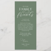 Diner Lieu Partir Merci Carte de calligraphie (Devant)