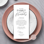 Diner Lieu Partir Merci Carte de calligraphie