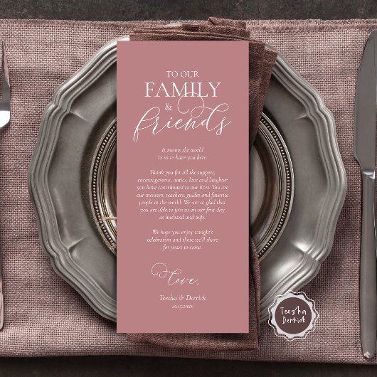 Diner Lieu Partir Merci Carte de calligraphie