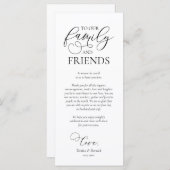 Diner Lieu Partir Merci Carte de calligraphie (Devant / Derrière)